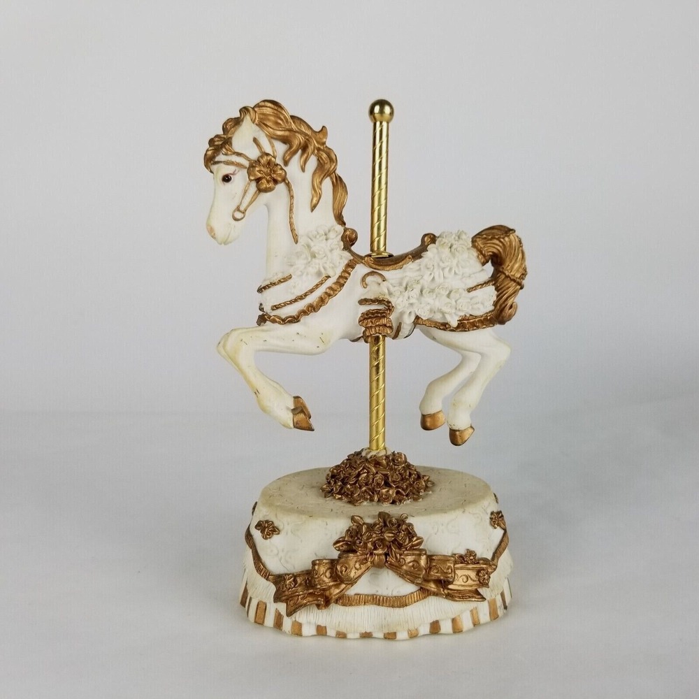 Carousel Horse‎ Melodies County Fair Collection My Favorite Things White & Gold